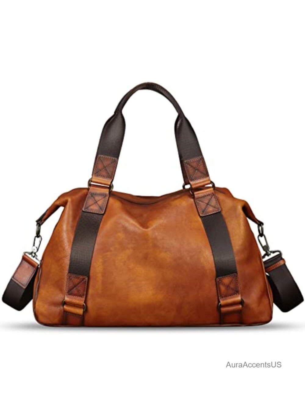 Genuine Leather Travel Duffle Bag Vintage Crossbody Messenger